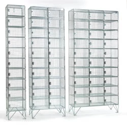 Small compartment wire mesh lockers