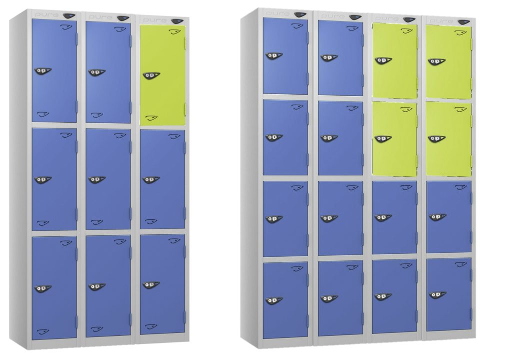Modern education lockers with anti-virus and anti-bacterial paint